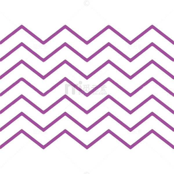 手绘紫色波浪曲线线条