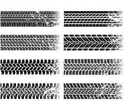 各种车轮印