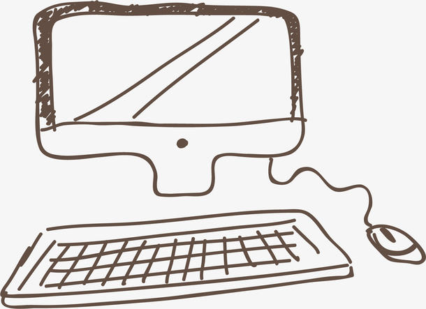 电脑,手绘电脑,淘宝素材,手绘