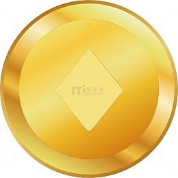 正面金币飘落的金币