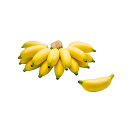 一串成熟美味的小米蕉实物免抠
