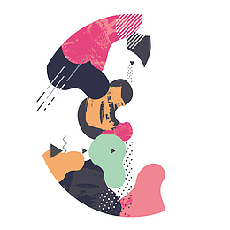 彩色波普几何图案矢量设计素材