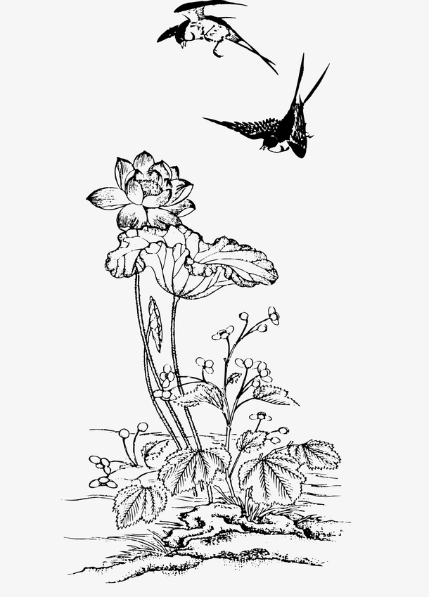 水墨画,淘宝素材,墨画元素