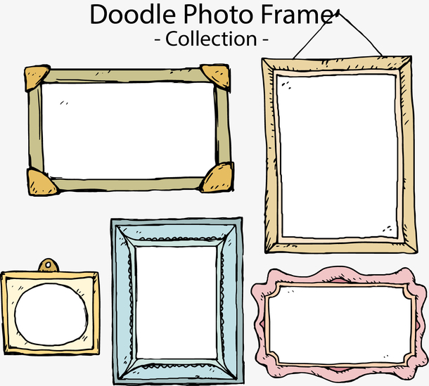 彩绘相框设计矢量