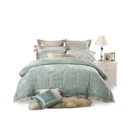 清新现代家居家装双人床素材