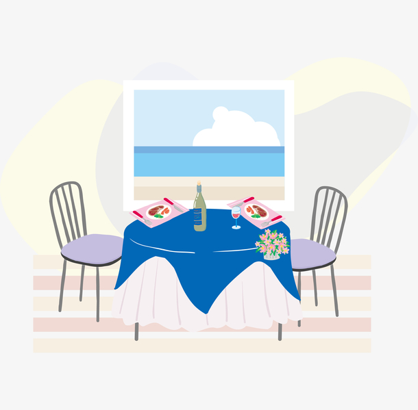 卡通家庭餐桌餐椅