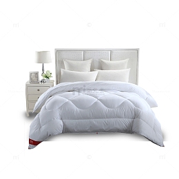 清新现代家居家装浅色双人床素材