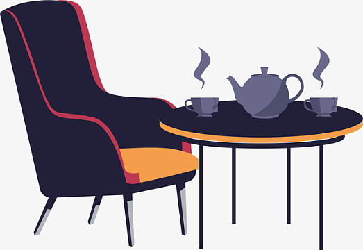 家装家居小茶桌矢量扁平素材