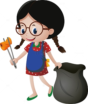 人物保洁员png五一劳动节装饰插图打扫卫生擦玻png矢量卡通女孩打扫