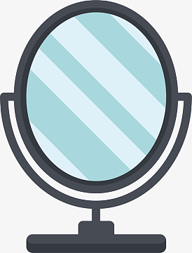 卡通矢量镜子免抠素材