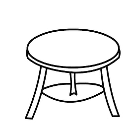 圆桌子简笔画