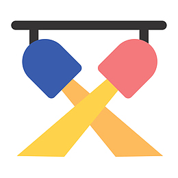 彩色扁平化灯光元素