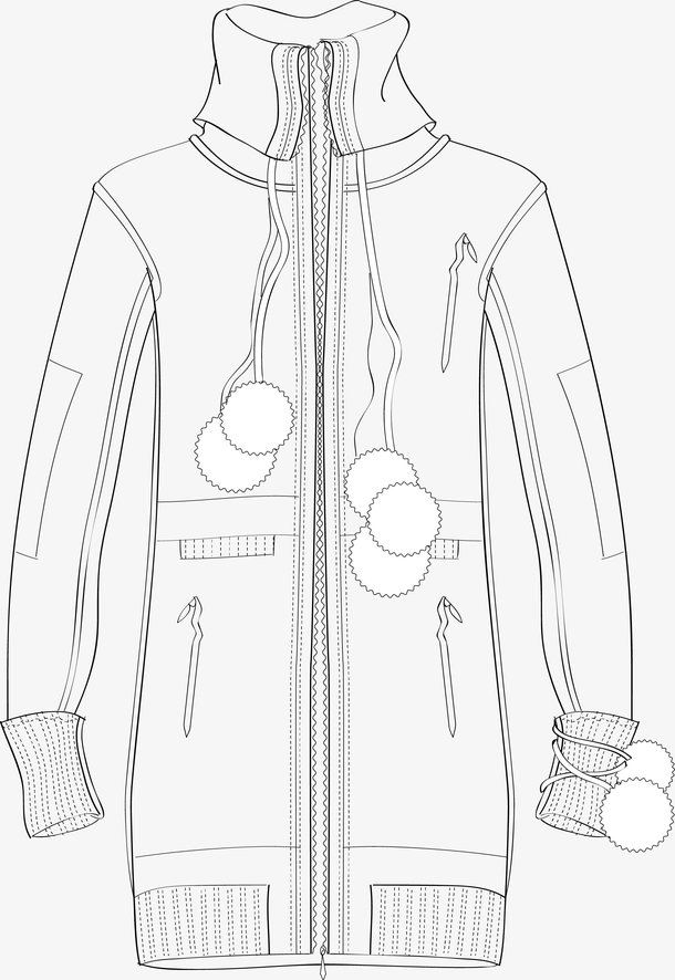 手绘卡通衣服素材图