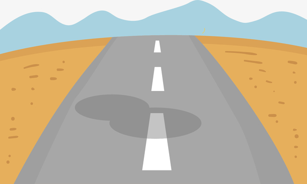 矢量图一望无尽的道路