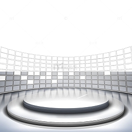 银灰色大气时尚立体展台