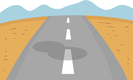 矢量图一望无尽的道路