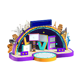 矢量手绘舞台排版