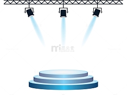 蓝色灯光颁奖舞台