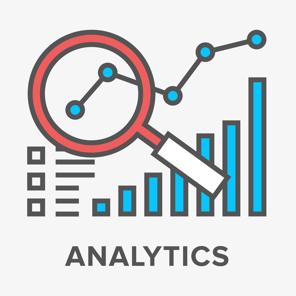 彩色手绘线稿柱形数据分析素材免费下载_觅元素
