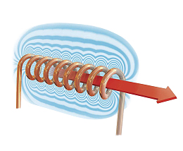 科学概念图蓝色磁场线免扣图