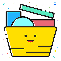 彩色手绘线稿采购图标