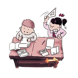 生气的小孩