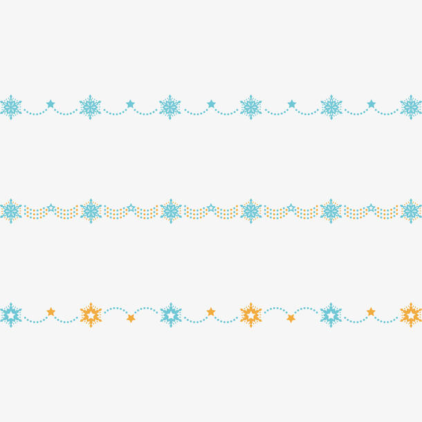 蓝色分割线星星装饰