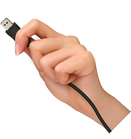 串口线充电器手指电子产品