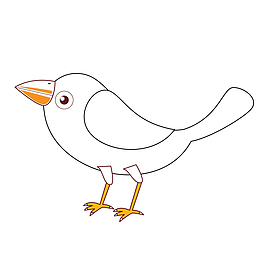 尖嘴鸟简笔画