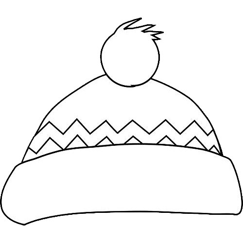 冬天线帽简笔画图案
