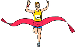 马拉松冲向终点的男人
