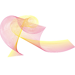 浅色动感装饰多色线条装饰图