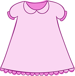 粉色卡通服装素材图