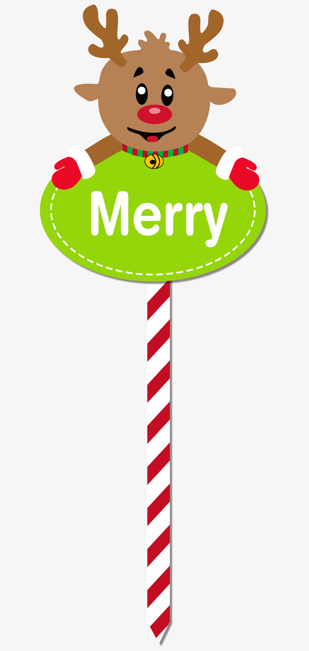 圣诞插牌矢量图