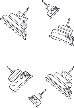 手绘生日蛋糕花纹