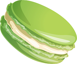 手绘绿色马卡龙