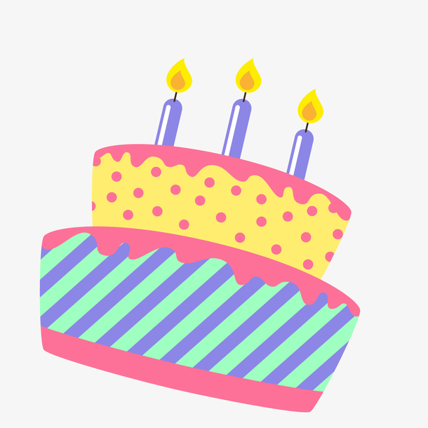 卡通彩色生日蛋糕设计