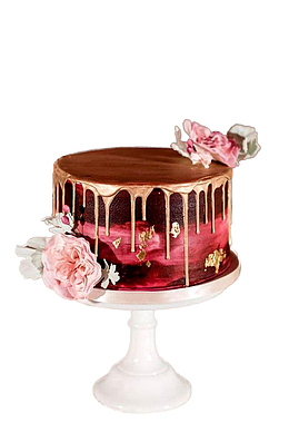 牡丹花蛋糕免抠素材