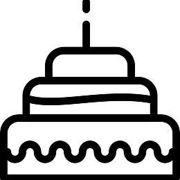生日蛋糕的图标