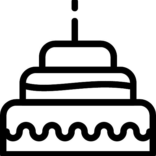 生日蛋糕的图标