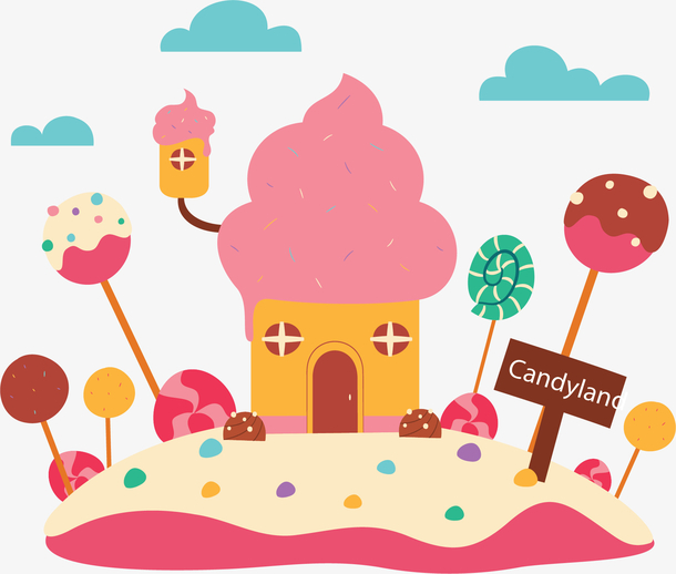 儿童节粉红蛋糕屋