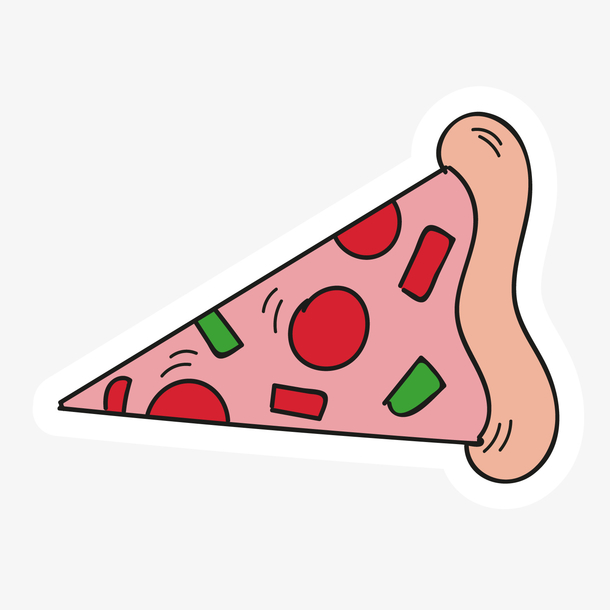 彩色手绘三角形蛋糕元素