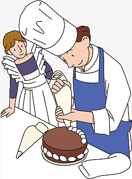 甜点师傅png矢量手绘卡通厨房png手绘矢量美食面包插画素材aipng拌面