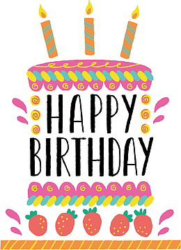 可爱彩色拼图蛋糕