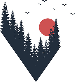 海鸥黑白花臂图案