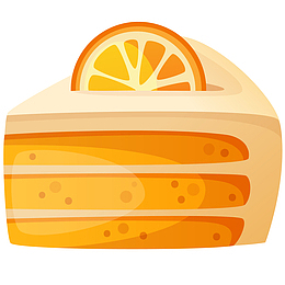 夹心蛋糕矢量插画