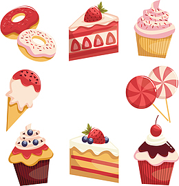 粉红草莓蛋糕面包