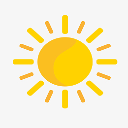 可爱水彩黄色小太阳