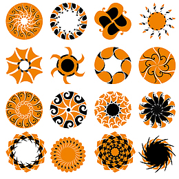 个性实用圆形图案矢量素材