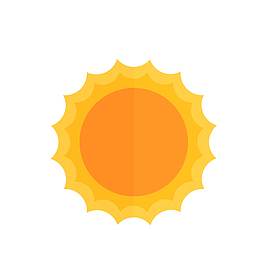 夏季卡通太阳矢量图